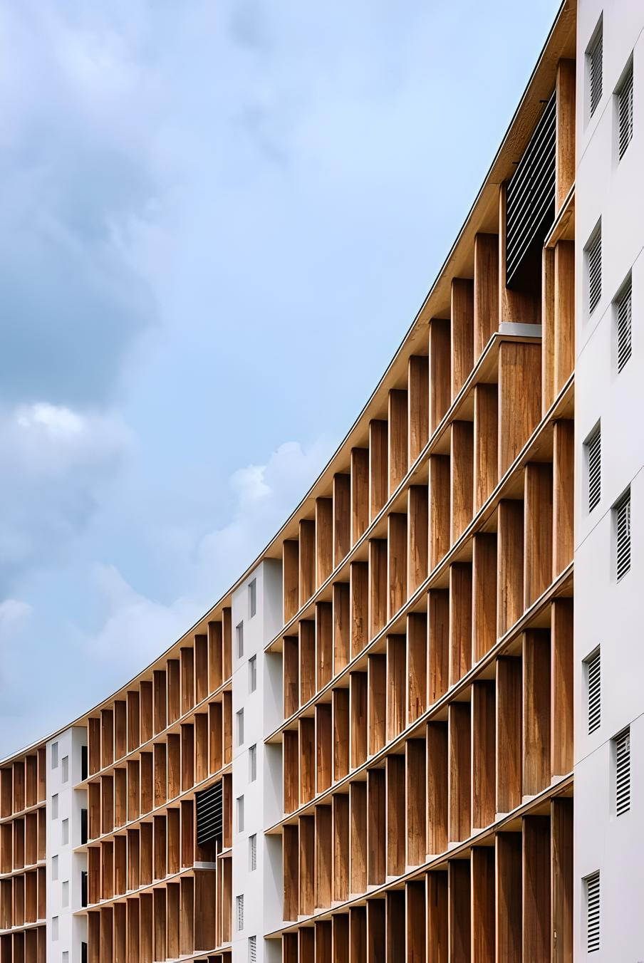 The Gaia building at Nanyang Technological University in Singapore has been dubbed Asia's timber building of the future. (Photo Credit: Nanyang Technological University)