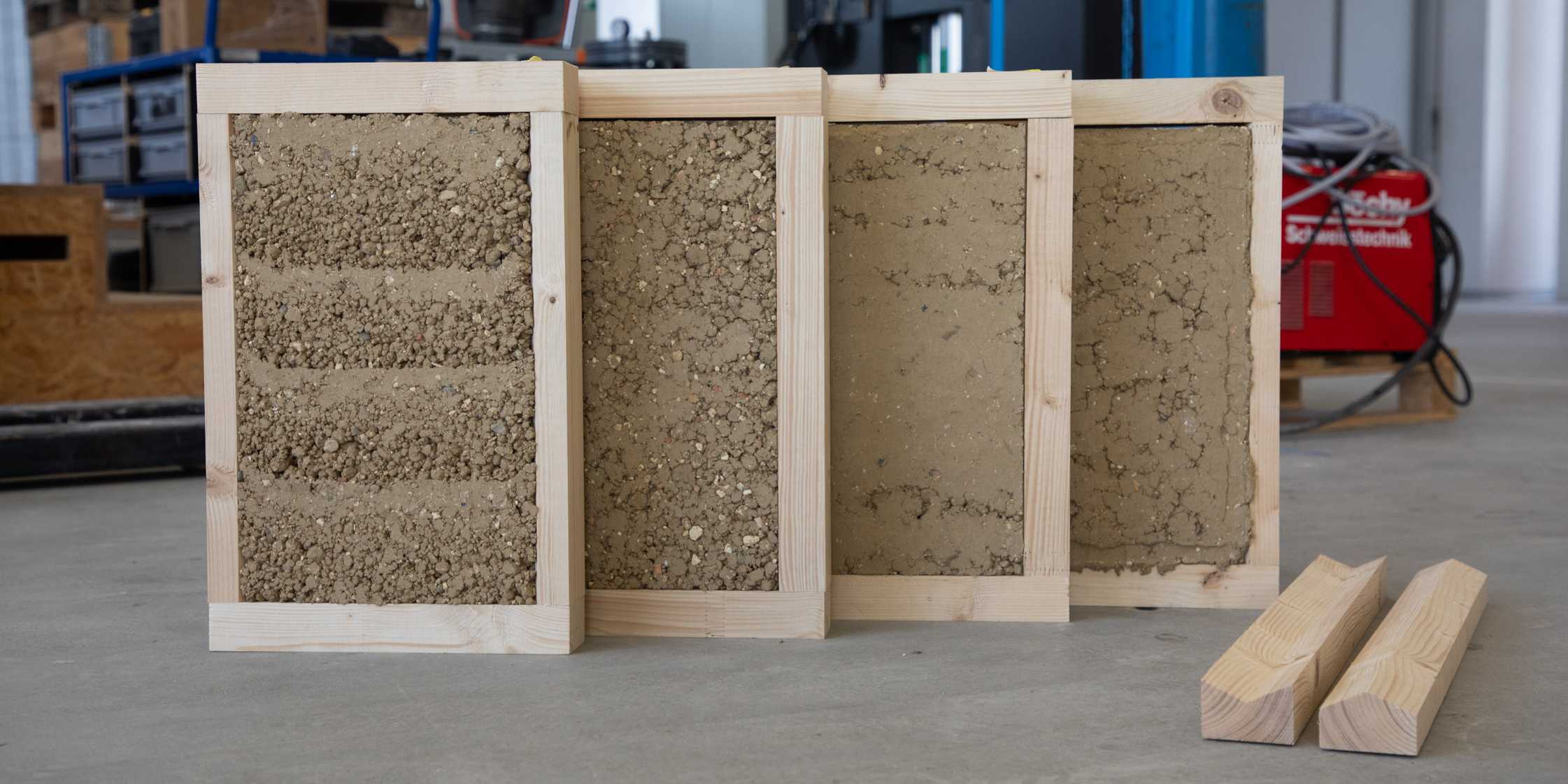 Hybrid building elements made from the reusable materials timber and earth can be used as interior and exterior walls as well as floor slabs, instead of concrete and steel. (Image: Pallavi Keshri and Linus Schmitz / ETH Zurich)