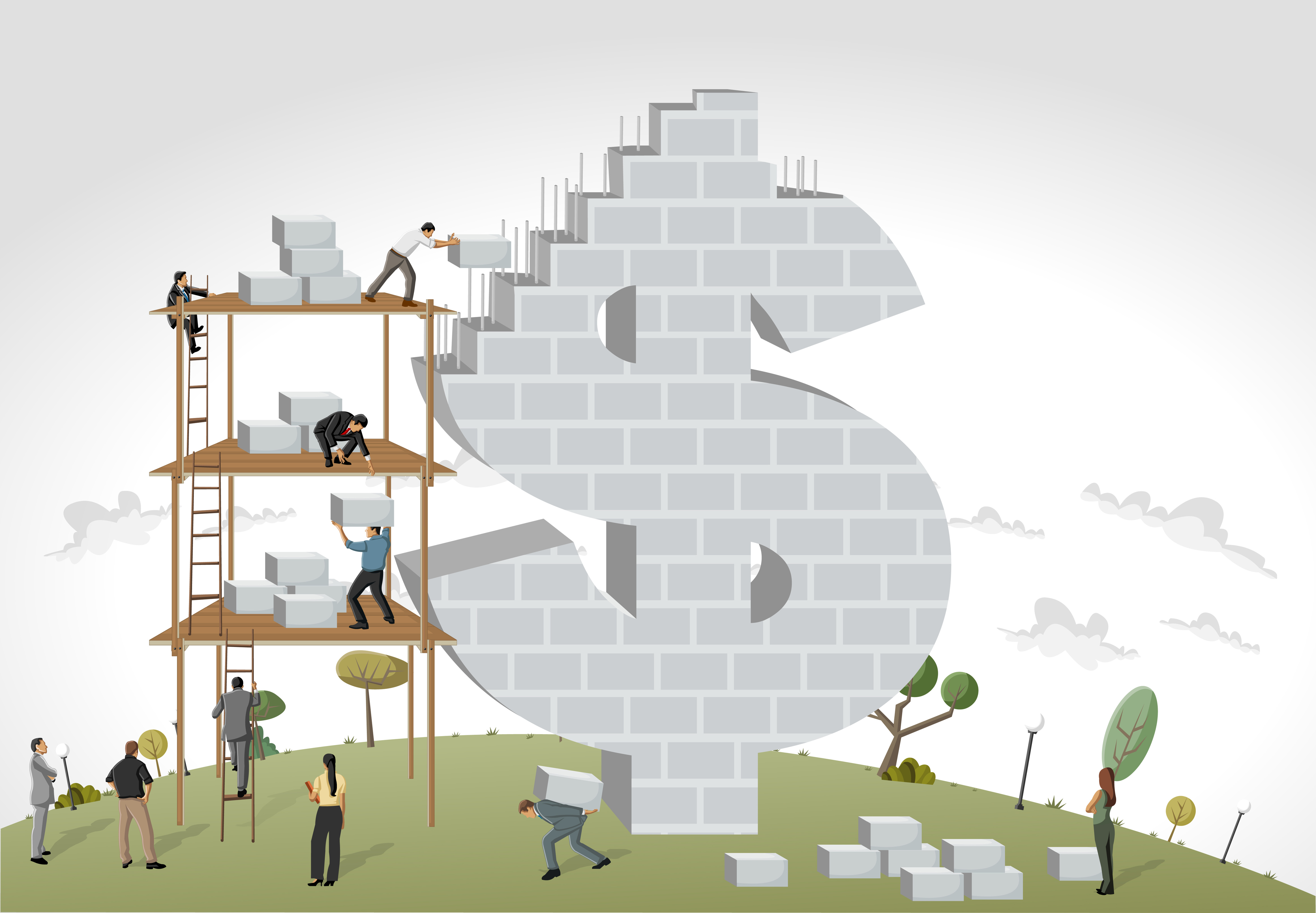 Developers are drowning in red (and green tape) with a surge in building costs (now at a 30-year high relative to housing prices), causing house prices to spiral out of control. (Photo Credit: 58530272 via Adobe Stock Image Library)