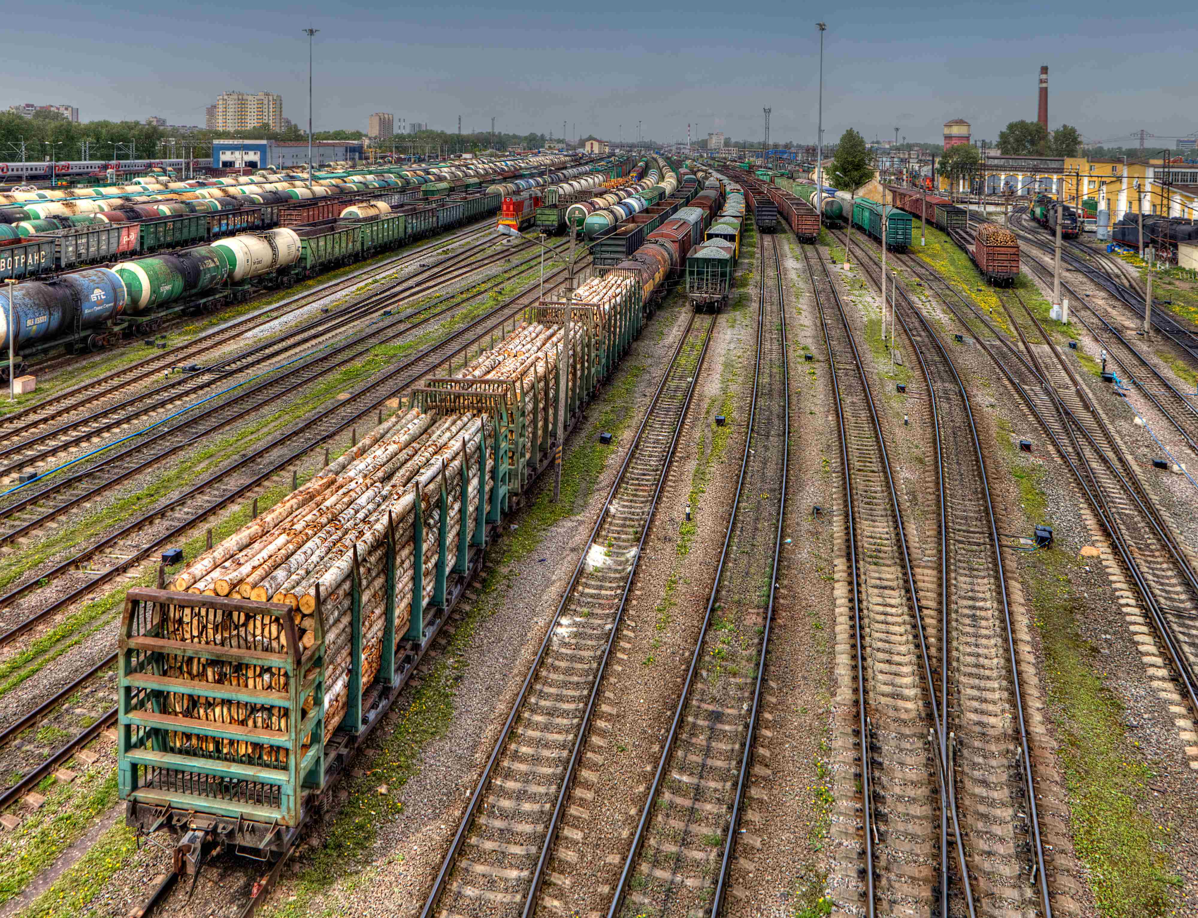 The logs have stopped travelling from Russia, in St Petersburg, into European markets, with Ukraine sanctions starting to bite hard into the Segezha Group's global export markets. (Photo Credit: Vladimir Grigorev / Alamy Stock Photo)