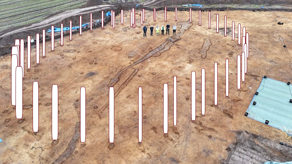 Archaeologists in Denmark have uncovered a 4,000-year-old wooden structure in Aars, resembling Stonehenge in Britain. (Photo Credit: Vesthimmerlands Museum / Facebook)
