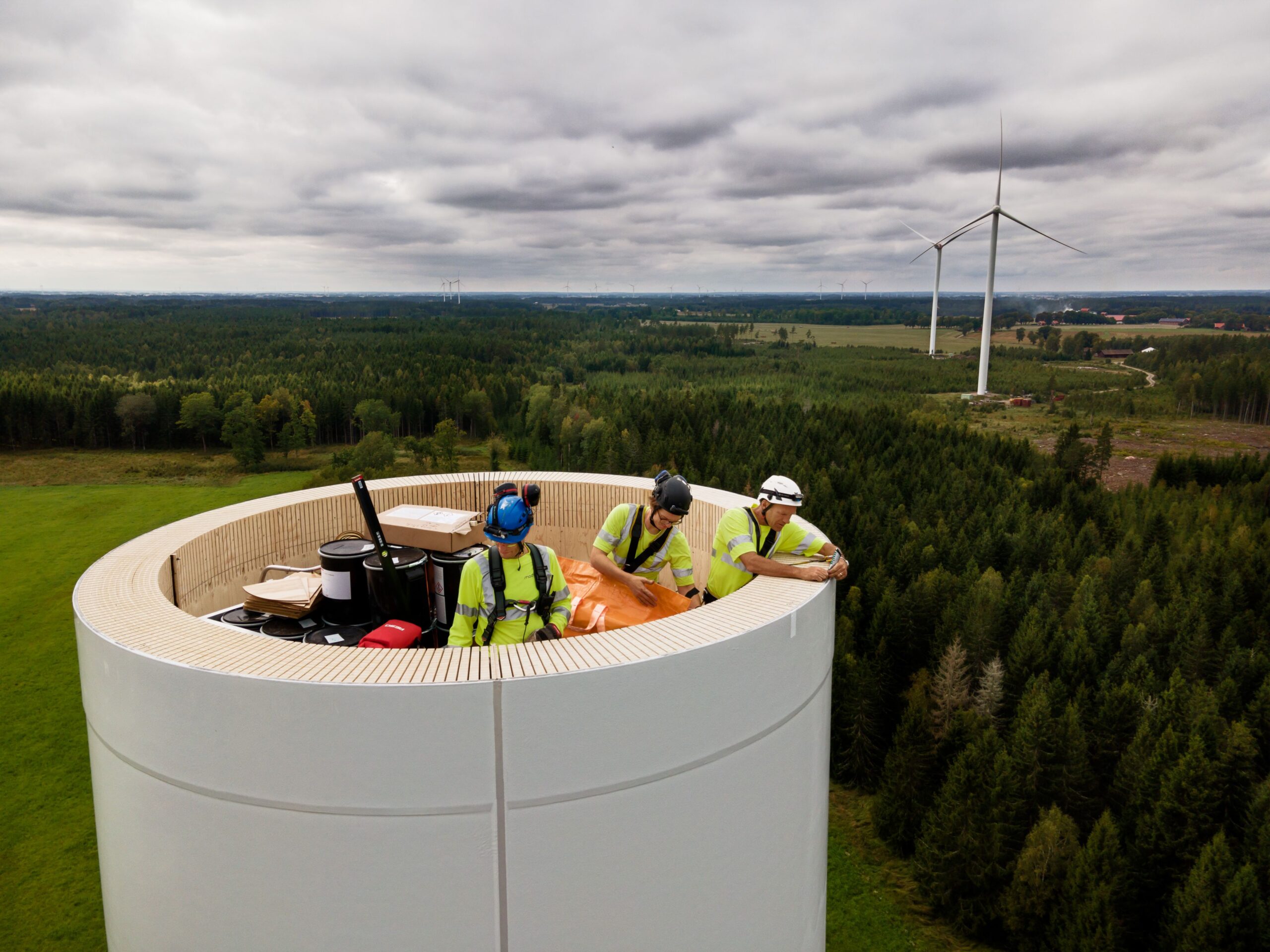 Modivon now has the green light to build the world's largest wooden turbine out of wood - at more than 219 metres. (Photo Credit: Supplied by Modivon)