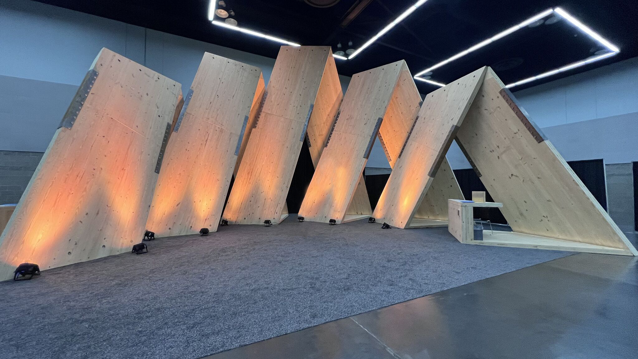 The “Campfire Coil” is a dynamic Cross-Laminated Timber art installation that reimagines salvaged wood through cutting-edge design, engineering and manufacturing. (Photo Credit: Supplied)