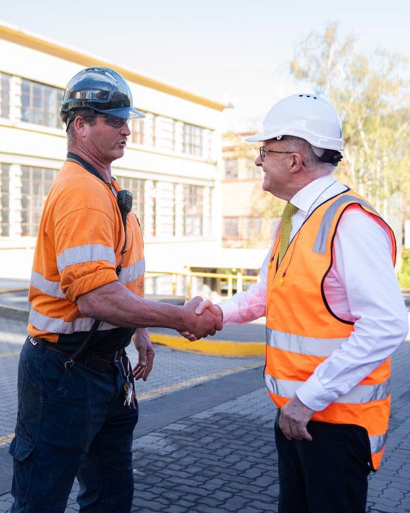 Albanese visited Boyer Paper Mill to unveil the funding on Monday
